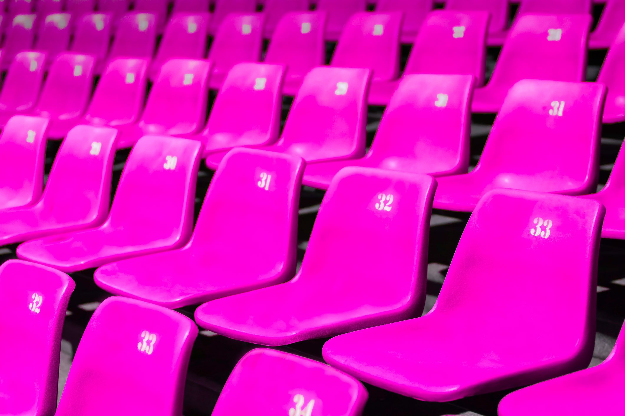 Bright coloured plastic chairs